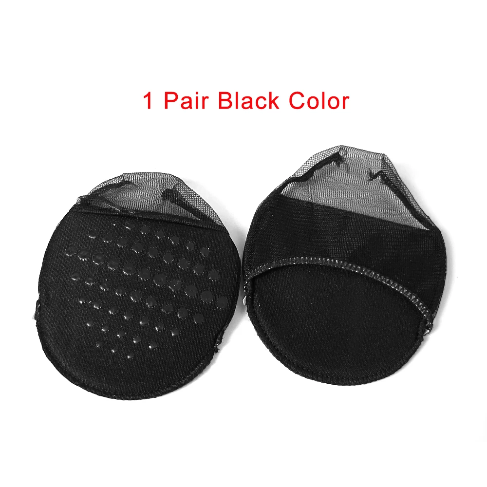 1 Pair Black Высокие каблуки Подушка противоскользящая силиконовая обувная Подушка точечная невидимая стелька для переднего отдела стопы коврик передние пятки носки - Цвет: 1 Pair Black