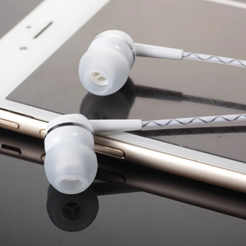 New Universal 3.5mm Earphone With Microphone Phone Wired Sport In-ear Noise Cancelling Earphones Stereo Bass Earbud | Электроника