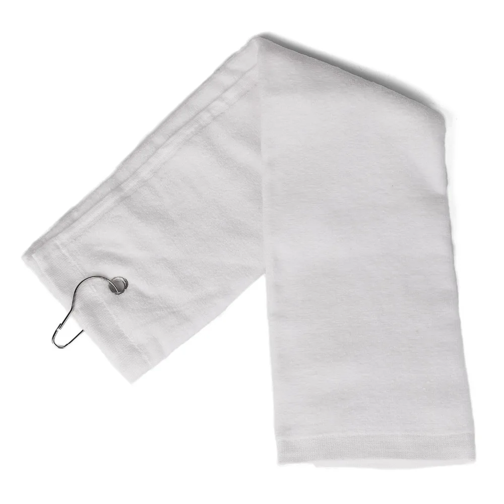 40cm x 60cm Tri-Fold Cotton Terry Golf Towel with Metal Clip | Спорт и развлечения