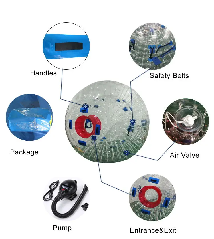 Бесплатная доставка 2 5 м катающийся шар на траве надувной бампер шар/Зорб