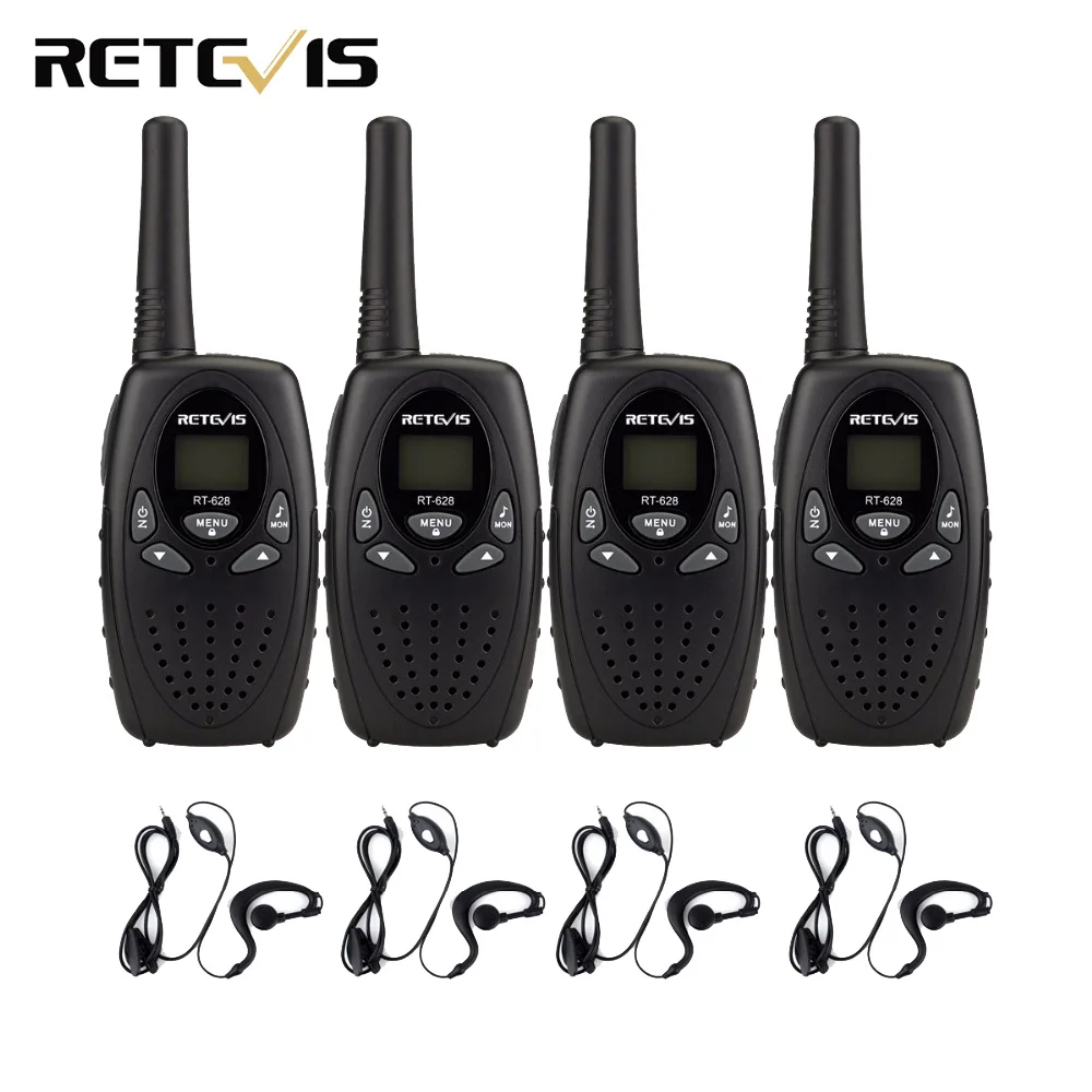 Детская рация RETEVIS RT628 4 шт. 0 5 Вт UHF PMR446 частота ветчины радиостанция + наушника
