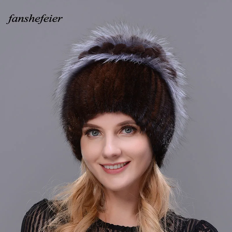 Шапка Fanshefeier женская меховая|Женские Skullies и шапочки| |
