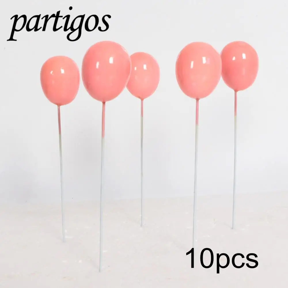 10pcs Pink 10 шт. торт Топпер воздушные шары вставка для торта Свадьба День Рождения украшения Единорог вечерние Suprise детское украшение для душа - Цвет: 10pcs Pink