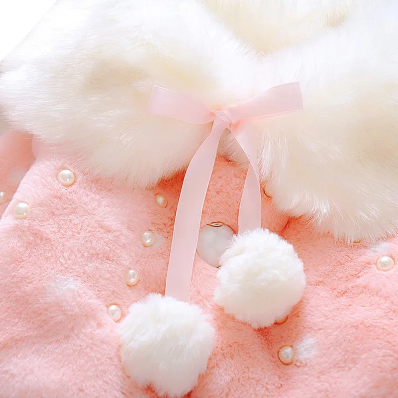 Хлопковое зимнее теплое пальто для маленьких девочек куртка плащ плотная теплая