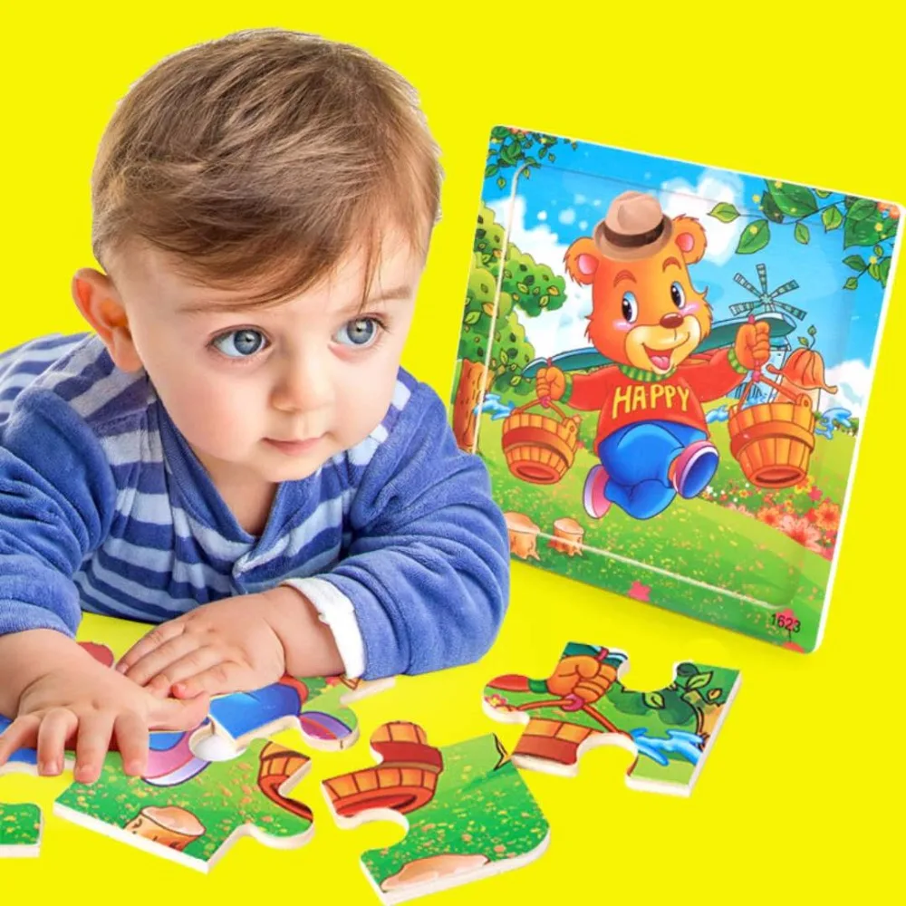 Diy деревянная головоломка для детей игрушка когнити на пазле Infantil Пазлы деревянные игрушки для детей Educatief Speelgoed Kleuters игрушки