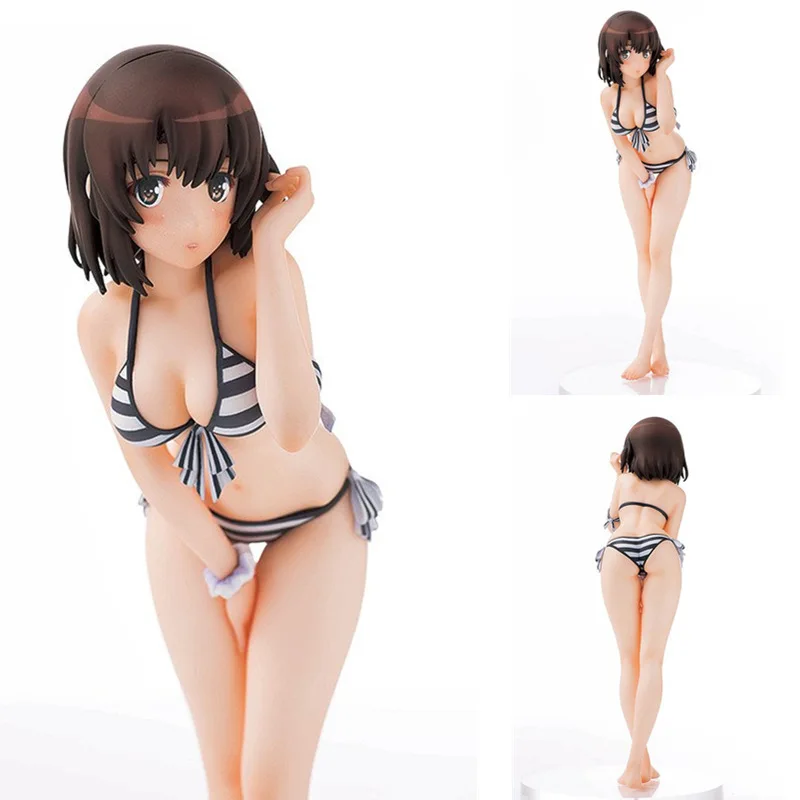 

Anime Saenai Heroine no Sodateka Katou Megumi Swimsuit Ver. Sexy PVC Action Figures Collectible Model Toys Doll 17CM