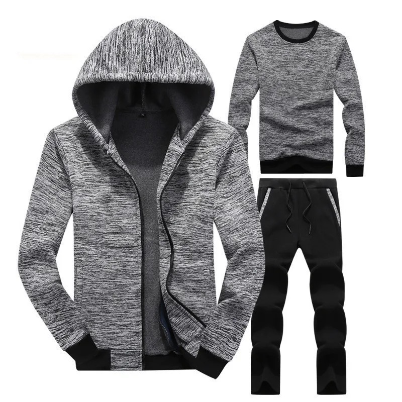 Комплект спортивный мужской из 3 предметов свитшот с длинным рукавом для бега и