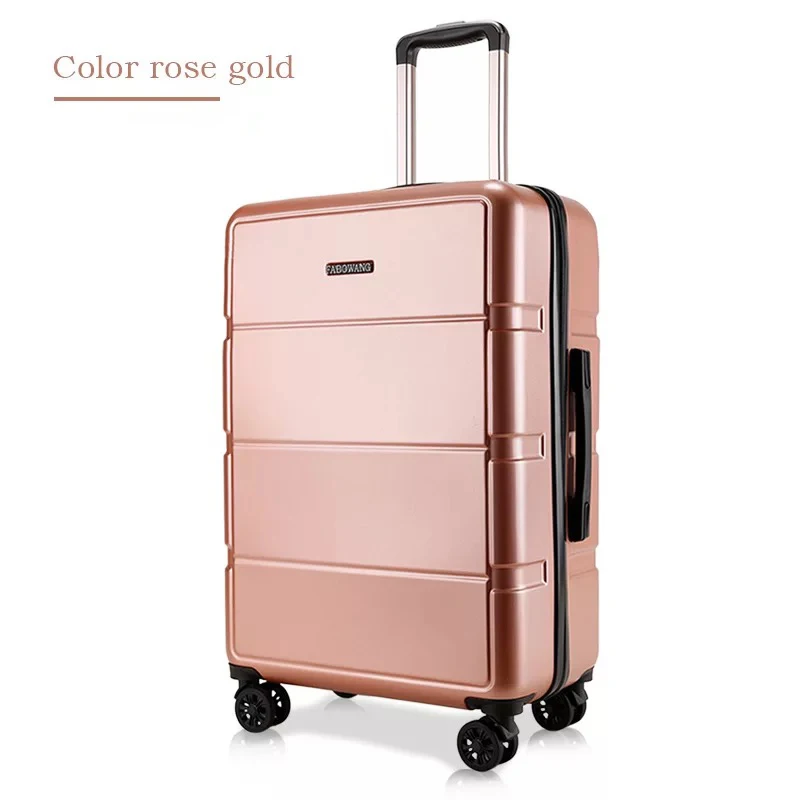 rose gold Роскошный чемодан на колесиках из поликарбоната 20 дюймов, 24 дюйма, чемодан на колесиках - Цвет: rose gold