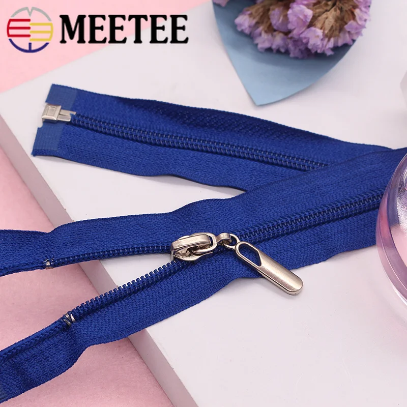 Meetee 4 шт. 70/80 см 5 # нейлоновая катушка молния с открытым концом металлический