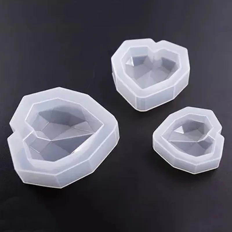 1 шт. 3 размера выбрать 3D в форме сердца силиконовая форма DIY помадка шоколадная сухая форма Высокое Зеркало Смола Ювелирная форма