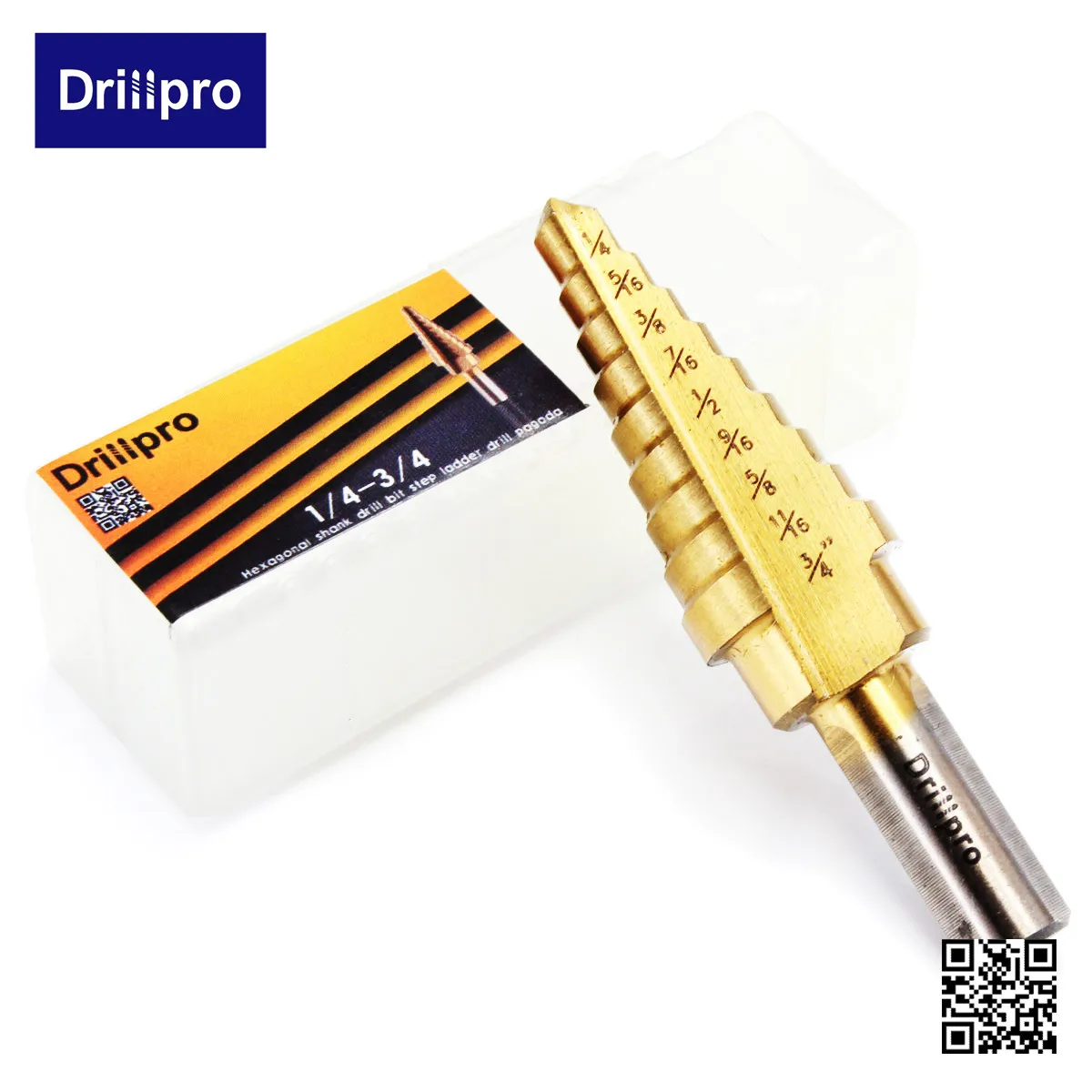 Оранжевый Drillpro 1x1/"-1-3/8" Шаг сверло набор Титан покрытием высокого Скорость Сталь ступенчатая Буровая головка бура - Цвет: Оранжевый