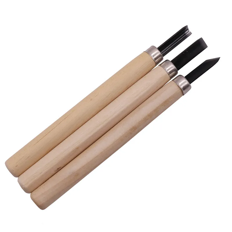 Нож для резьбы по дереву в пластиковой коробке 1 коробка 3 шт. резиновая