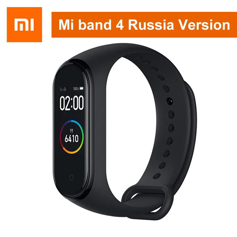 Mi Band 4 RU Xiaomi mi Band 2 mi Band 3 mi Band 4 умный Браслет Bluetooth 4,0 спортивные умные часы монитор сердечного ритма Смарт-браслет для Android iOS - Цвет: Mi Band 4 RU