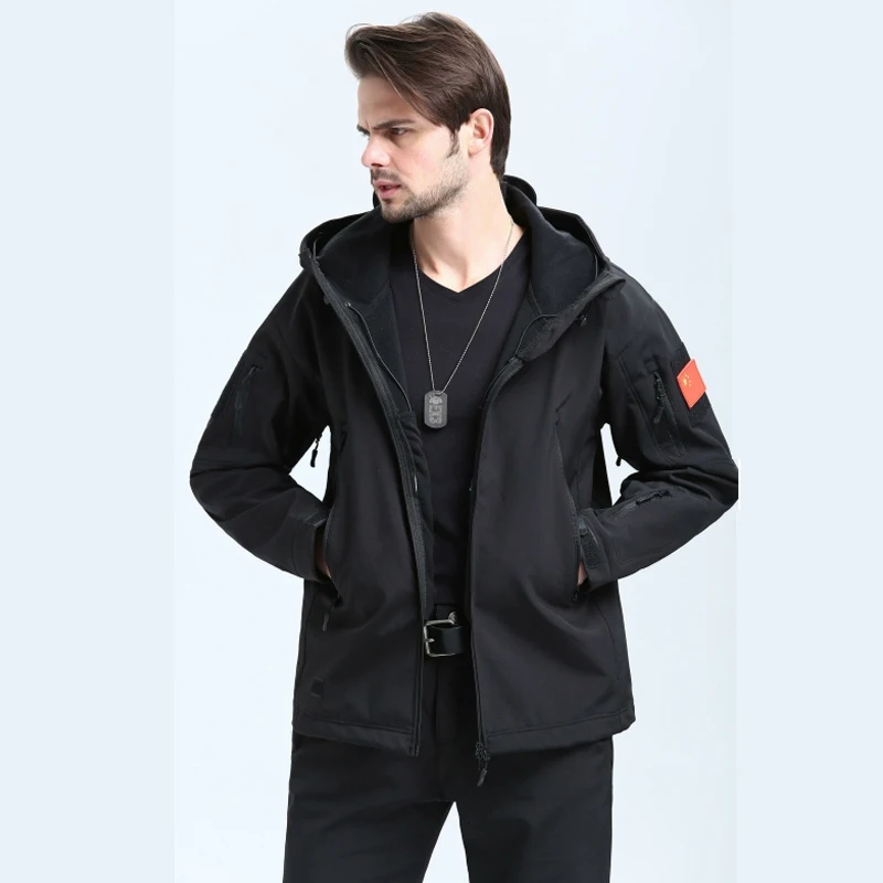 Lurker Shark Soft Shell Военная тактическая куртка Для мужчин Водонепроницаемый ветрозащитная куртка-штормовка для девочек с камуфляжным принтом флисовый плащ с капюшоном куртка SWAT