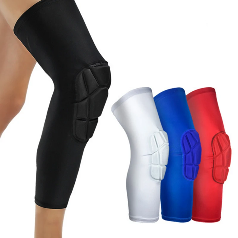 

Compression Leg Sleeves Honeycomb Knee Pads Supports Brace Gym Leggings Running Unisex Shin Guard Basketball Football Sports