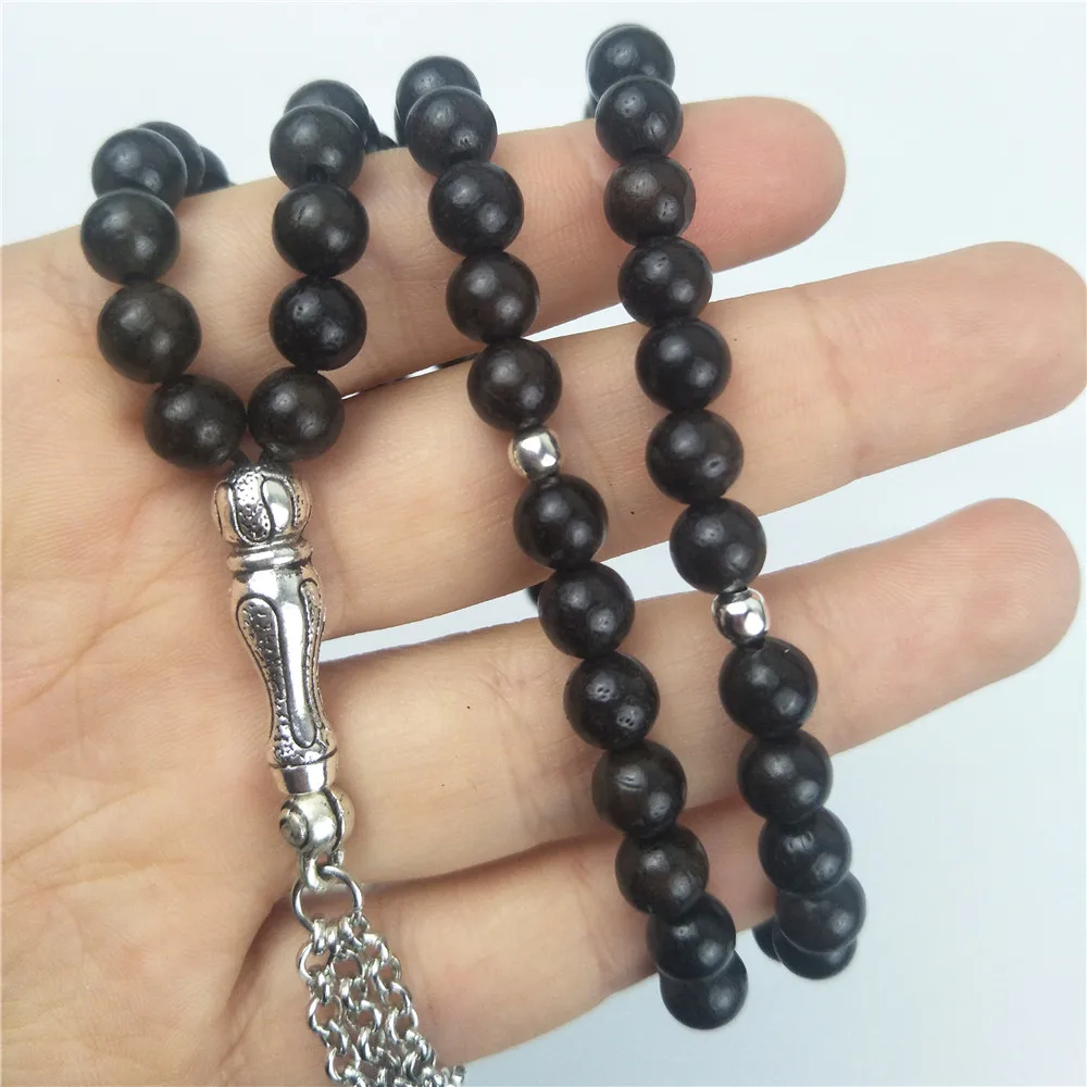Мусульманские бусины tesbig 99 молитвенные из натурального дерева браслет Tasbih 6 мм |