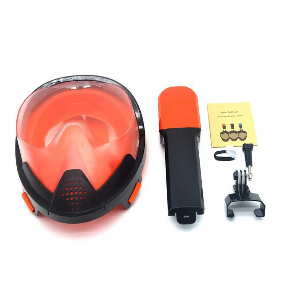 

2018 Full Face Snorkeling Masks Panoramic View Anti-fog Anti-Leak New Swimming Snorkel Scuba Underwater Diving Mask GoPro Camera