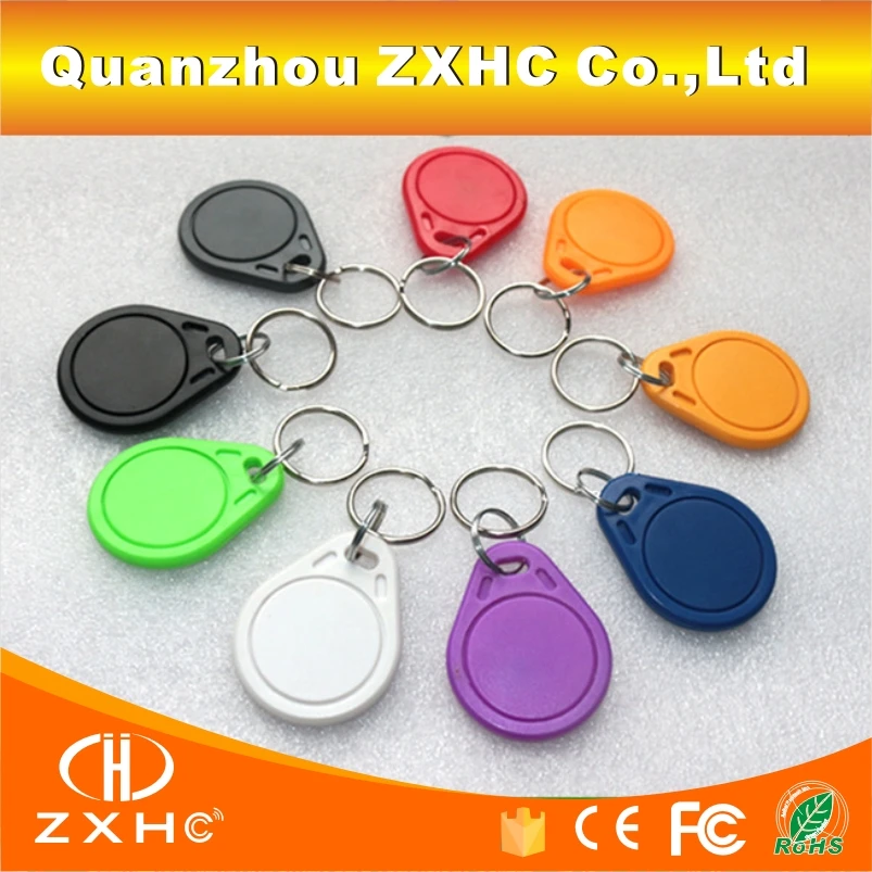 (10 шт./лот) 13 56 МГц M1 S50 совместимый брелок для ключей Fudan RFID | Безопасность и защита