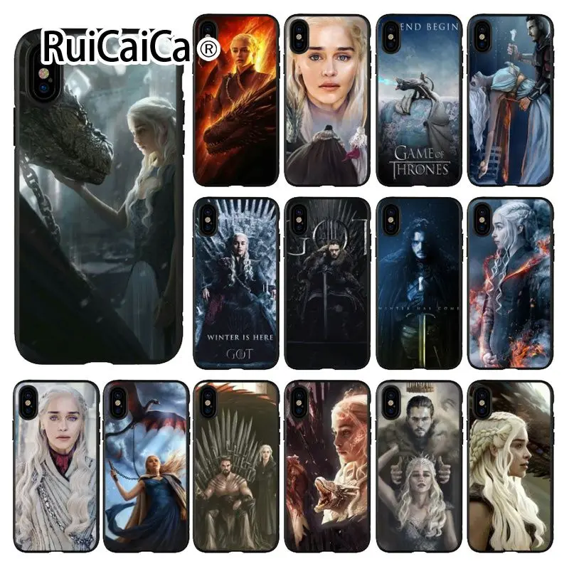 Чехол для телефона Ruicaica Game Of Thrones Finale из мягкого силикона черного цвета Apple iPhone 8 7 6