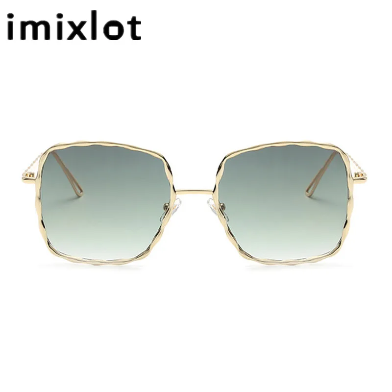 IMIXLOT квадратные Безразмерные Винтажные Солнцезащитные очки женские твист