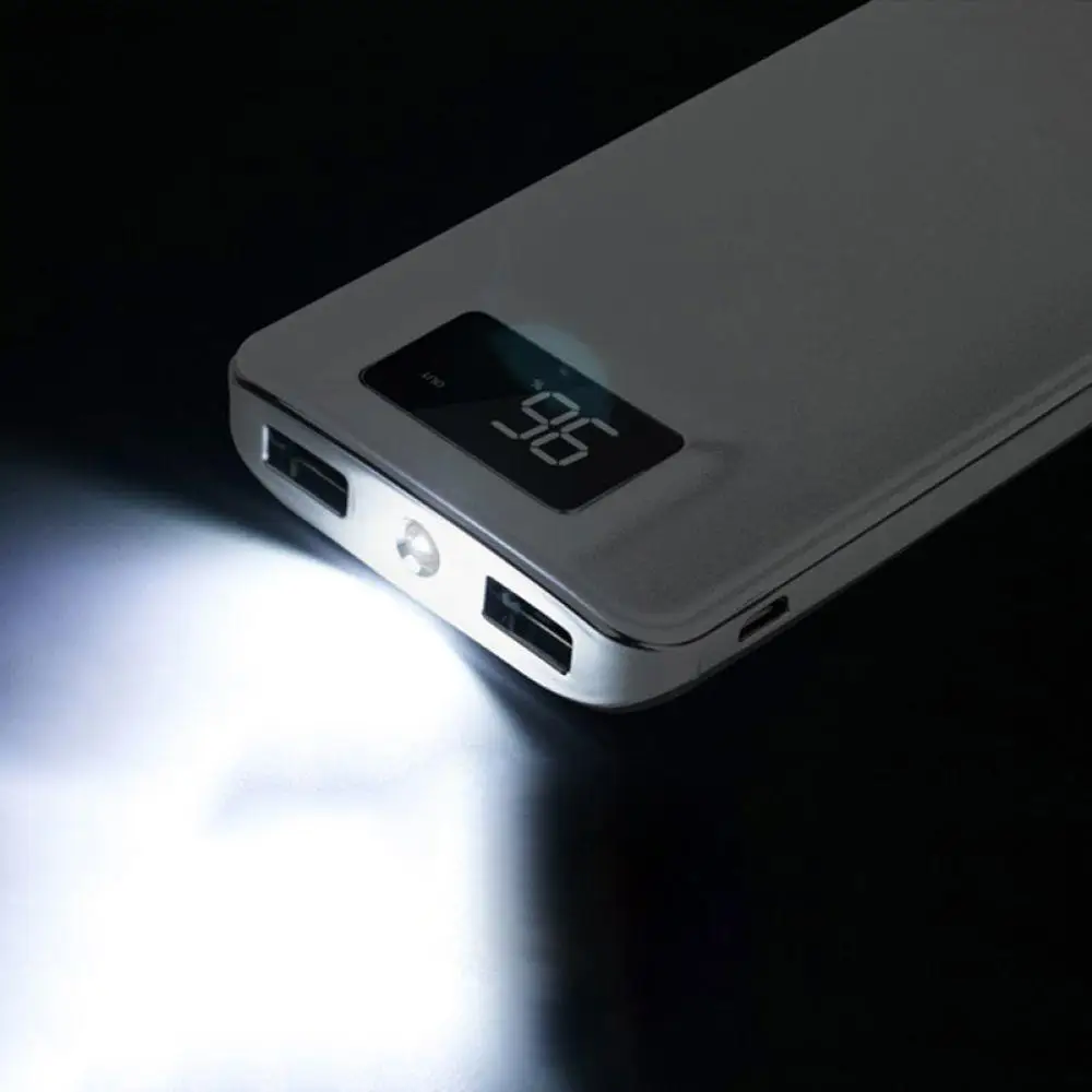 20000 мАч Внешний внешний быстрый переносной аккумулятор USB FlashlightDual Power Charger Powerbank