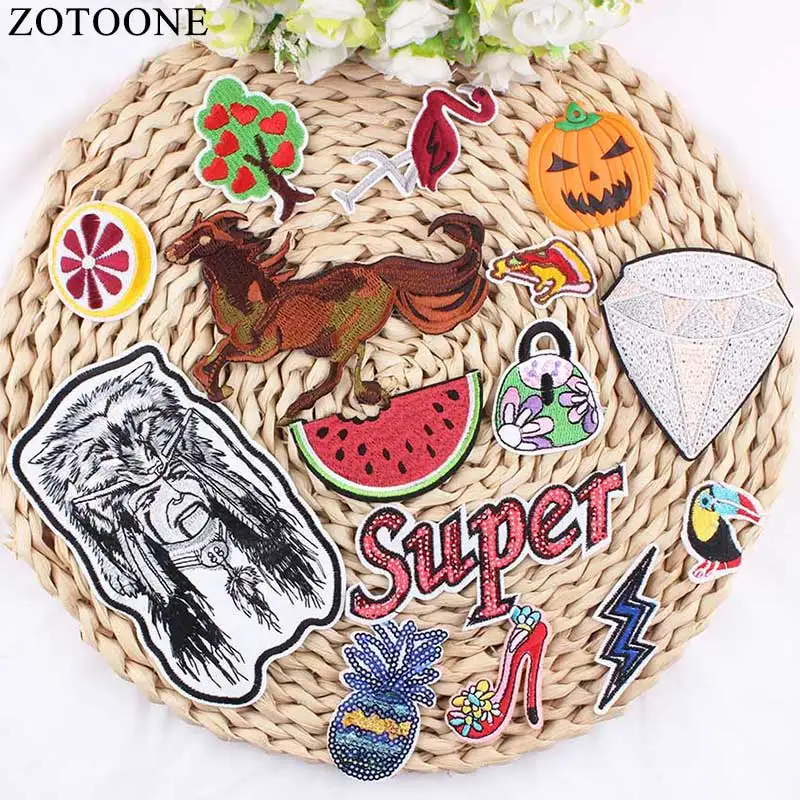 Нашивка ZOTOONE с рисунком птицы арбуза Космический значок аппликации помощью утюга