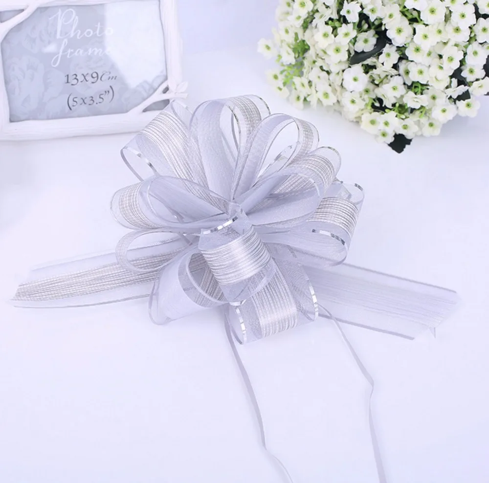 20 шт. очаровательная органза большой 5 см Тянуть Поклон ленты Свадебный