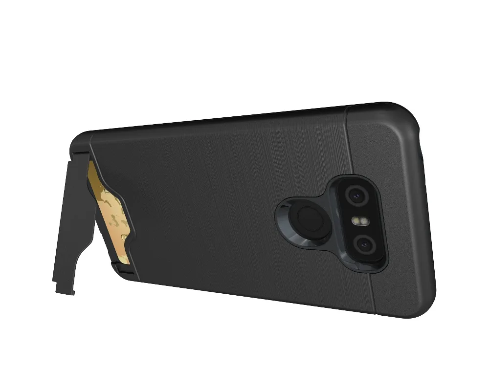 Роскошный чехол 2 в 1 для LG G6 защитный со скрытым слотом карт и подставкой телефона