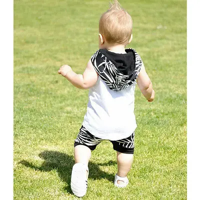 2pcs Baby Boys Clothes Hoodie Tops match tree Shorts bottom summer boys Outfit Toddler Kids clothing Hawaii 1-6T | Детская одежда и