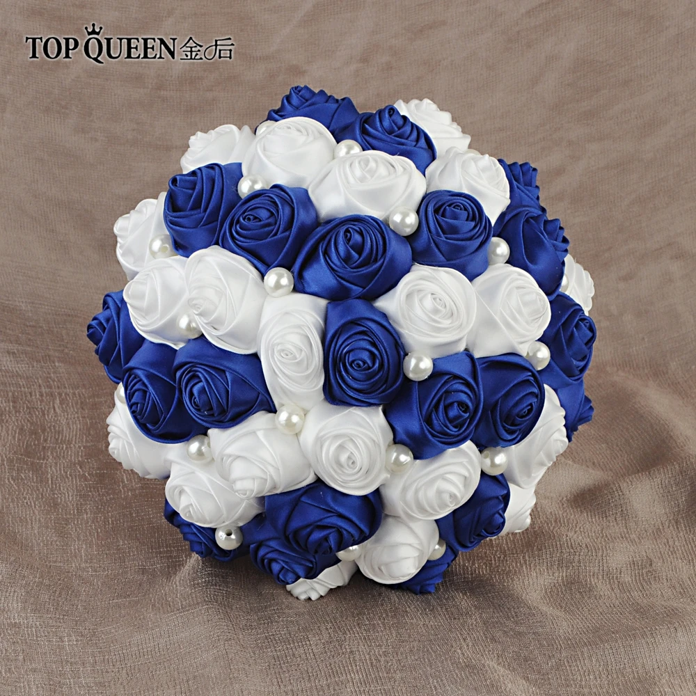 TOPQUEEN F4-RBL Свадебный букет невесты букеты Искусственные букеты невесты шелковые розы Букет ручка букета цветы