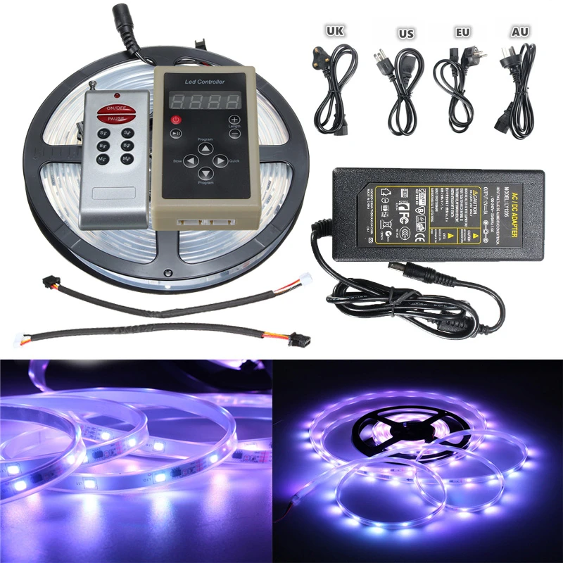 Smuxi водонепроницаемый 5 м 6803 IC 150 светодиодный RGB Светодиодный светильник 12 DC 5050 SMD Dream color FR пульт дистанционного управления UK/AU/EU/US Plug