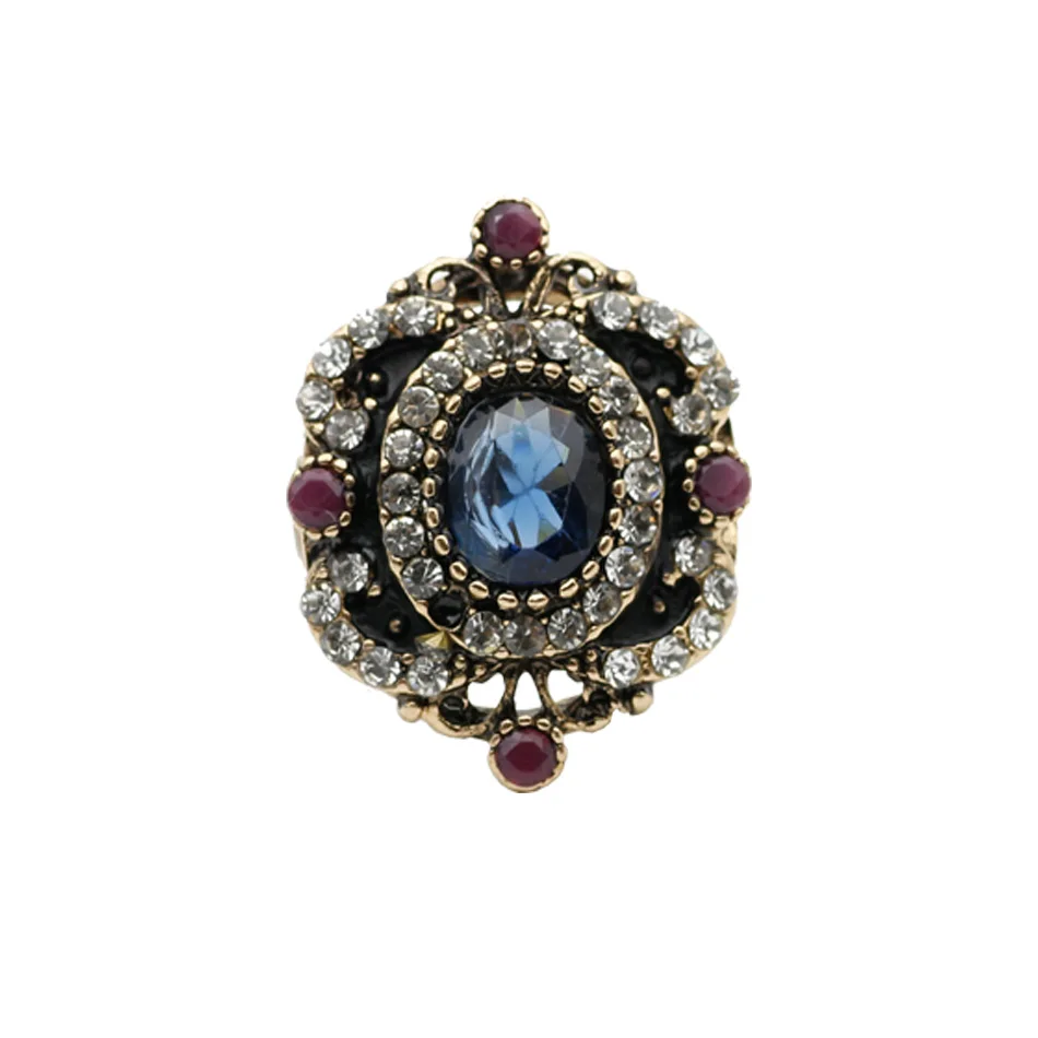 Новое индийское женское Винтажное кольцо старинное Золотое с цветком ювелирное