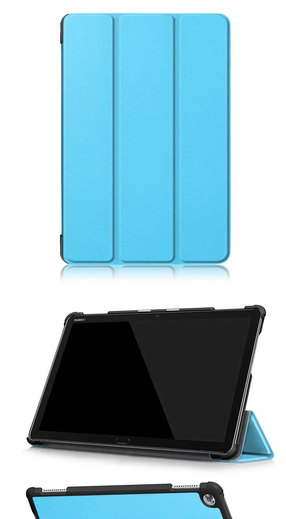 Чехол для Huawei MediaPad M5 Lite 10 BAH2-W19/L09/W09 Ультратонкий чехол-подставка из искусственной кожи для медиа-планшета M5 Lite 10,1"