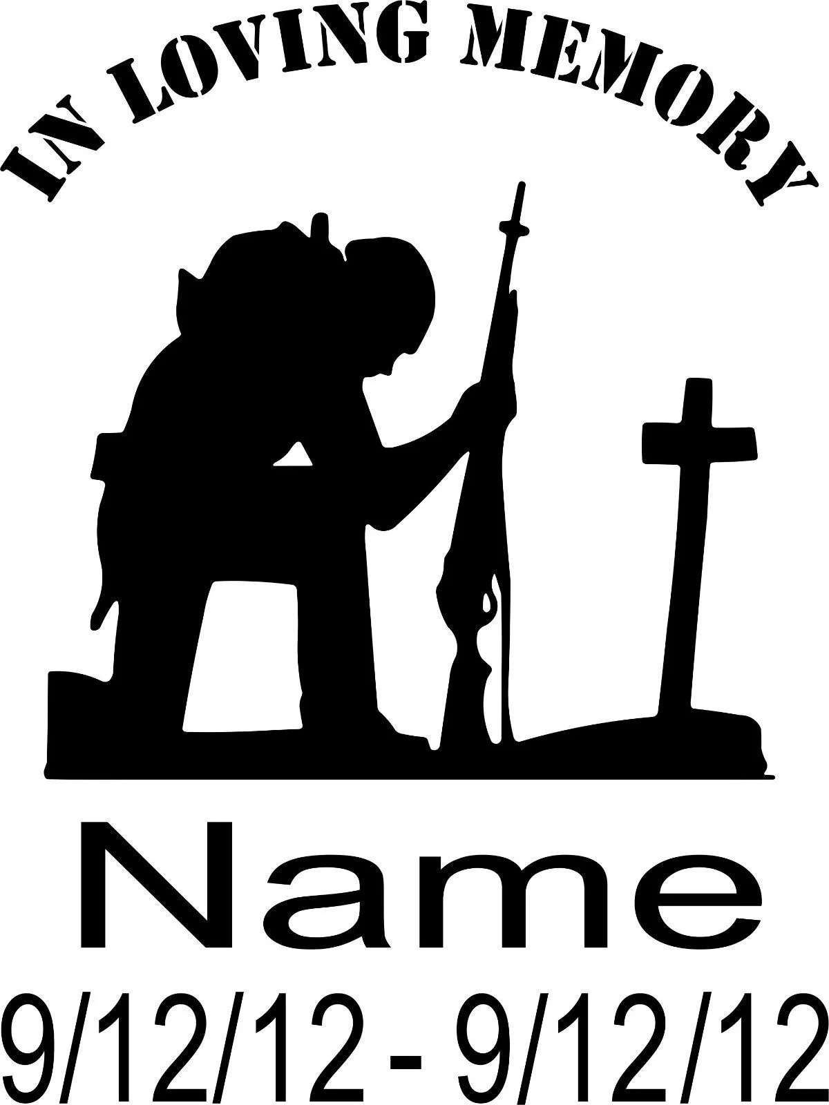 Для любящих памяти солдат молиться крест на заказ окна автомобиля грузовик