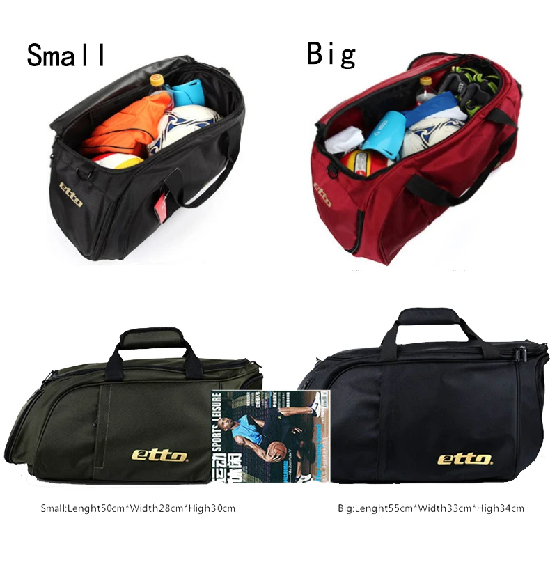 Etto 2018 Men Sports Bags Waterproof Nylon Large Gym Bag Outdoor Fitness Bag Women Independent Shoes Storage Training Bag HAB001