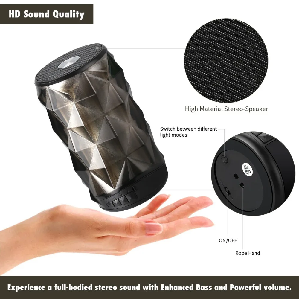AMTERBEST T-2323A мини Беспроводной Динамик Bluetooth портативный стерео с микрофоном и