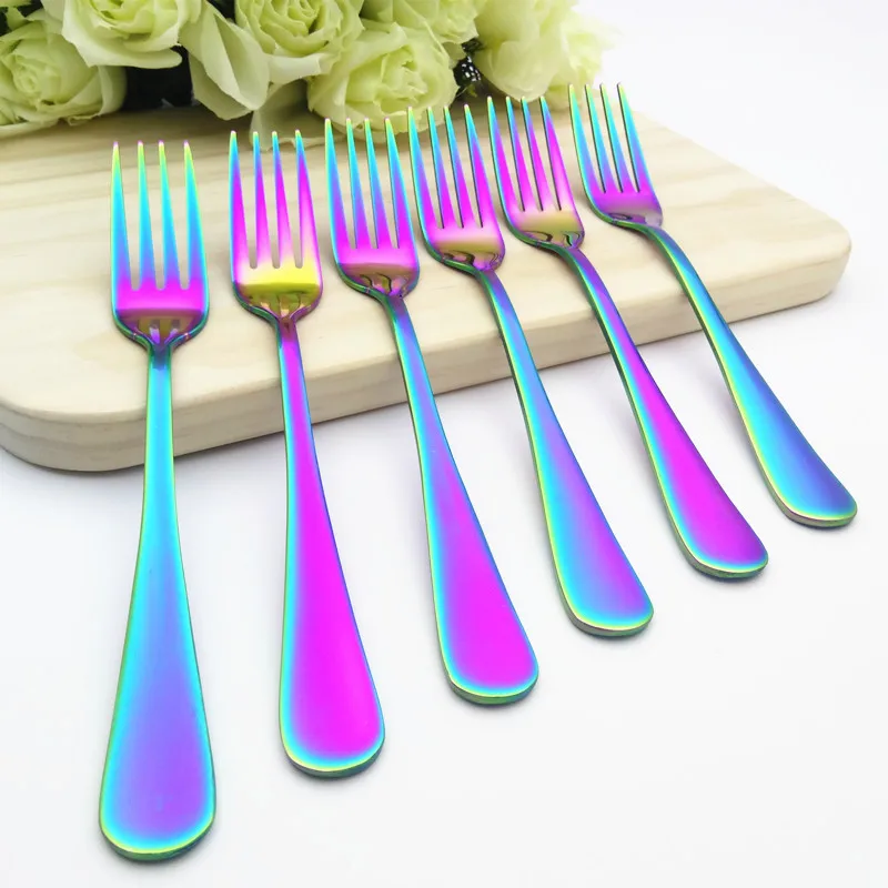 Комплект вилок из нержавеющей стали комплект красочных для приготовления салата