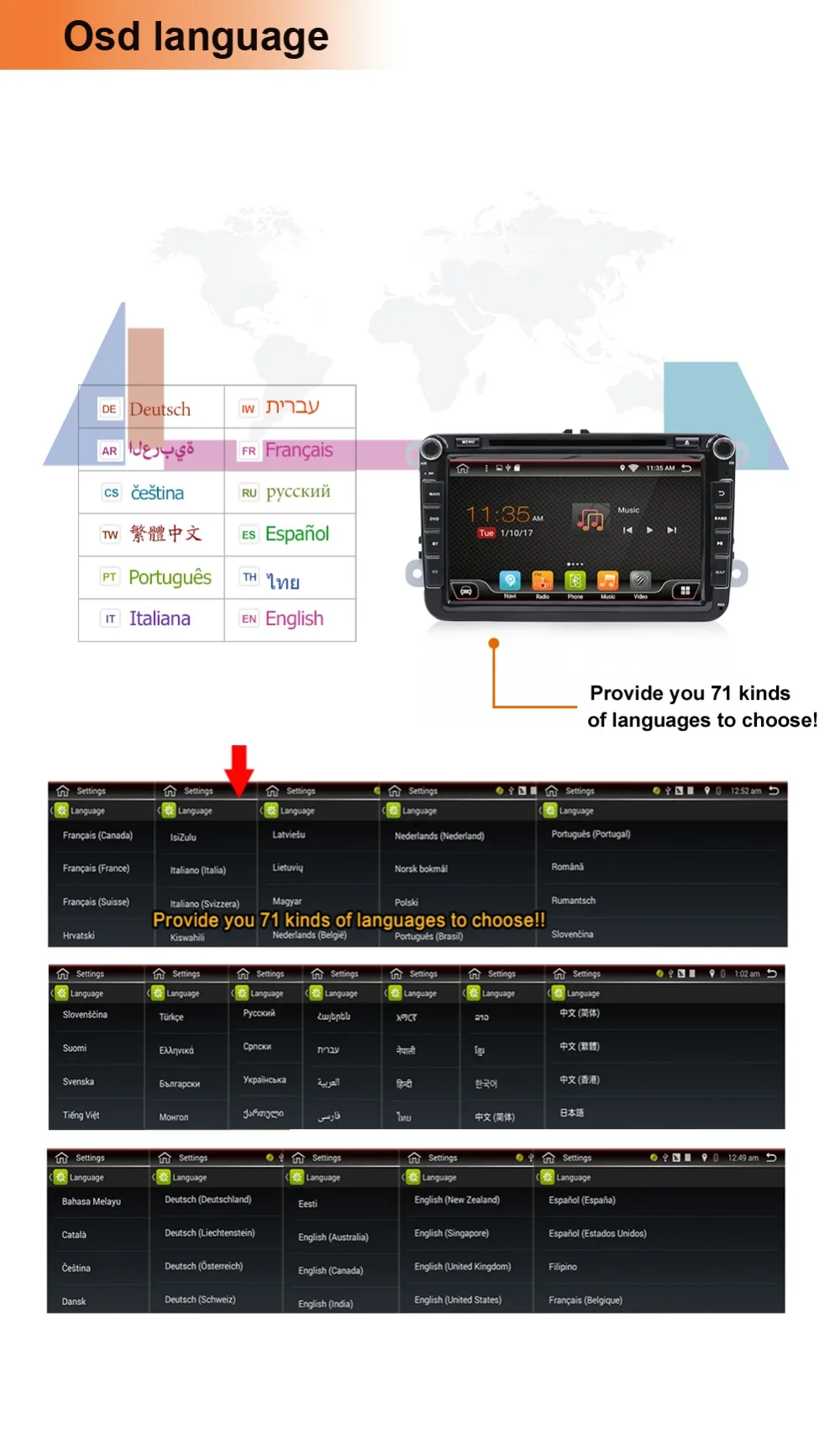Восьмиядерный Авторадио 2 din " Android 8,1 автомобильный dvd-плеер для VW/Golf/Passat/POLO/Tiguan/Skoda/Fabia gps 3g wifi SWC BT
