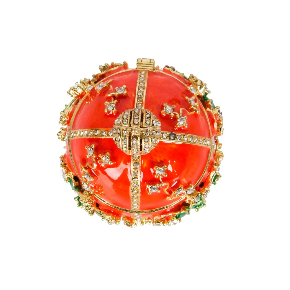 Fetcher бренд Металл Exqusite Faberge яйцо для ювелирных изделий коробка