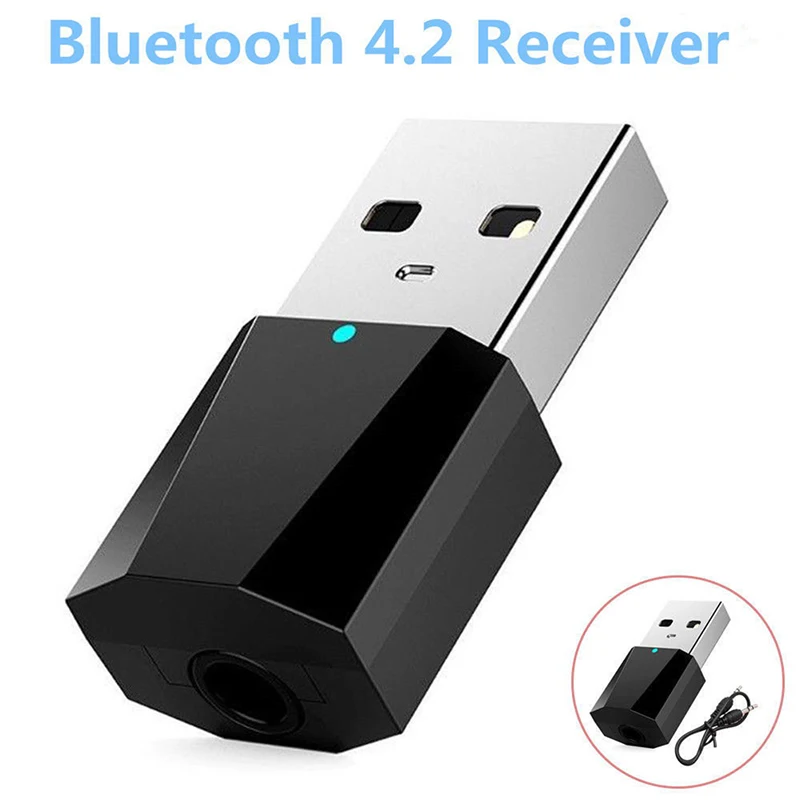 1 шт. USB Bluetooth 4 2 стерео аудио приемник для ПК MP3 MP4 Динамик Наушники|Беспроводные
