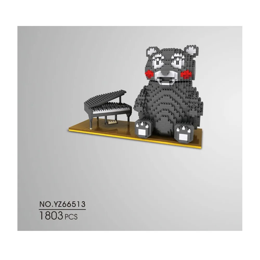 Микро-кубики YZ из мультфильма сделай сам Строительные кирпичи Тоторо модель