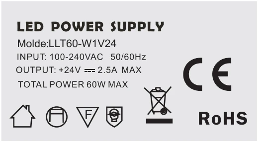 Sanpu smps 60 Вт 2A 24 В Питание блок переменного тока 220V 110V к DC 24 В светодио дный драйвер Трансформатор IP20 Алюминий для светодио дный s световой короб 24 вольт