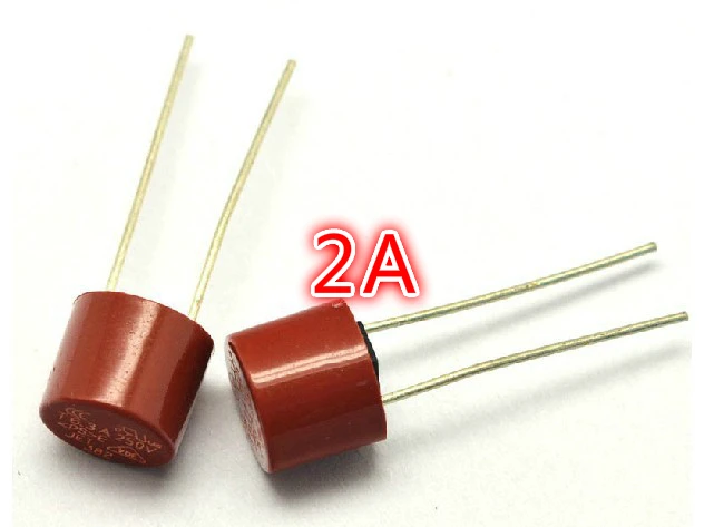 100 шт. Полный новый цилиндрический предохранитель 2A/250V 382 пластиковый T2A медленный
