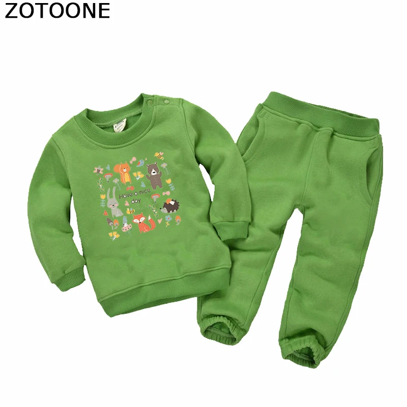ZOTOONE милые животные сделай сам патч для одежды Железный перевод на футболку стираемые наклейки аппликация на одежду тепло на детей ремесло
