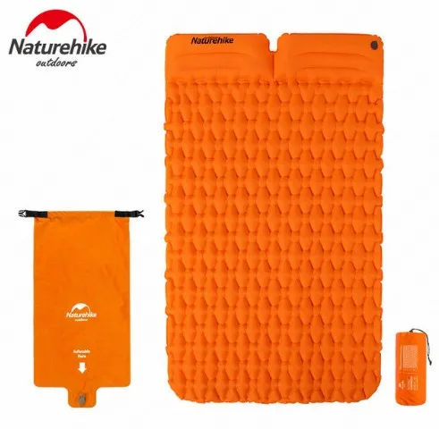 Orange for 2 Persons Naturehike Двойная подушка открытый мягкий надувной легкий матрас надувная кровать портативный тент двойной спальный коврик лагерь влагостойкий коврик - Цвет: Orange for 2 Persons