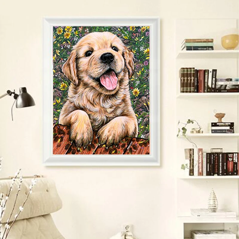 5D DIY Diamond Painting Full Square/Round Drill &quotDog&quot Embroidery Cross Stitch gift Home Decor Gift A13 | Дом и сад
