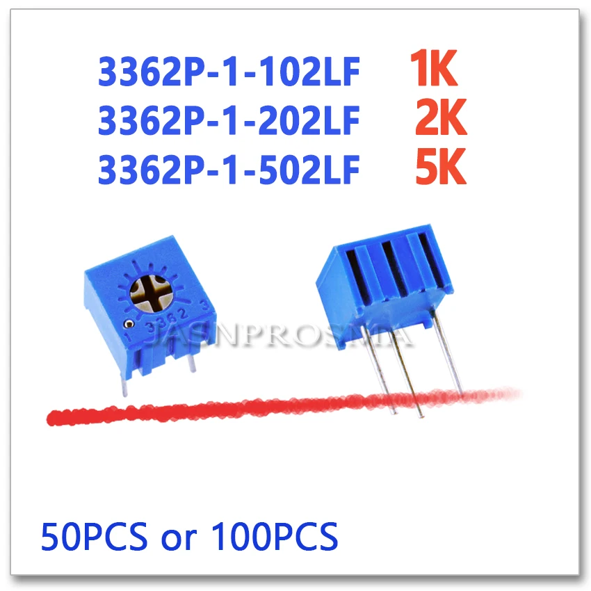 

JASNPROSMA 3362P 50 шт. 100 шт. 1K 2K 5K 102 202 502 точность регулировки
