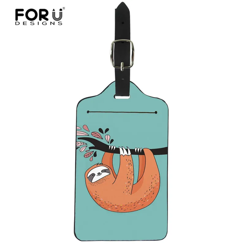 FORUDESIGNS/печатные багажные бирки из мягкого пластика ПУ идентификатор бирка для багажа дорожные аксессуары для чемодана Имя Адрес Этикетка - Цвет: Z2806Z24