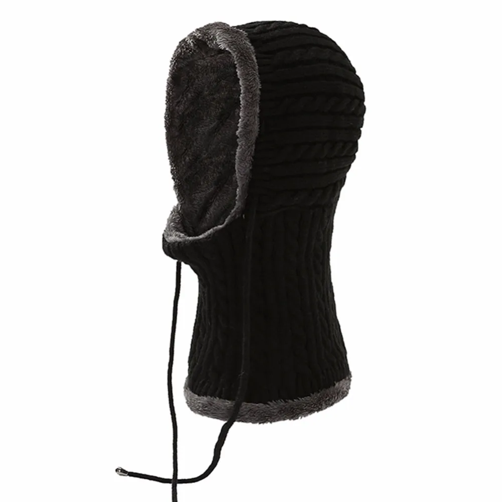 SYi Qarce зимние супер теплые вязанные шапочки Skullies Beanie Gorras Bonnet маска шапка для мужчин и женщин Спорт На Открытом Воздухе Шапка NM084-88