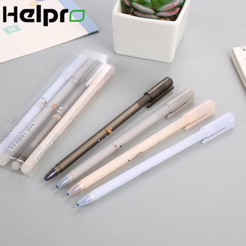 Helpro 4 шт./лот каваи медведь синие чернила стираемая ручка Канцелярия для учеников